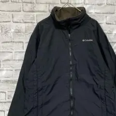 コロンビア　マウンテンパーカー中綿　ブラックL ロゴ刺繍アウトドア1218