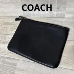希少　オールドCOACH レザーポーチ　小物入れ　黒
