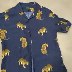 H&M レオパード柄 半袖シャツ オープンカラーXSのサムネイル