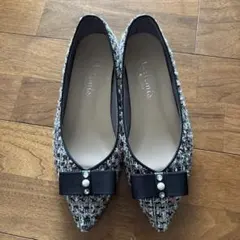 AIHA様専用　Artemis Diana ツイード　パール　フラットシューズ