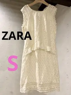 ZARA花柄レースワンピース