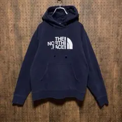 ザノースフェイス　プルオーバー　パーカー　プリント　フェード　ネイビー　dh43