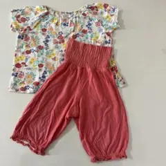 ★可愛いベビーパジャマ コンビミニ　お花柄 90cm★