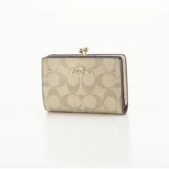 コーチ COACH 折財布 シグネチャー キスロック がま口小銭入付