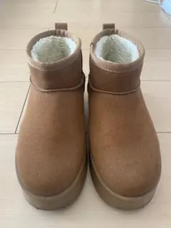 ブラウン スエード ショートブーツ