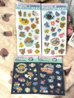 ANGEL BLUE☆エンジェルブルー☆ぷくぷくシール2種&デニムシール2種4枚