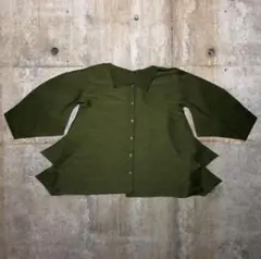 me ISSEY MIYAKE A-POCプリーツ変形シャツ/カーディガンカーキのサムネイル