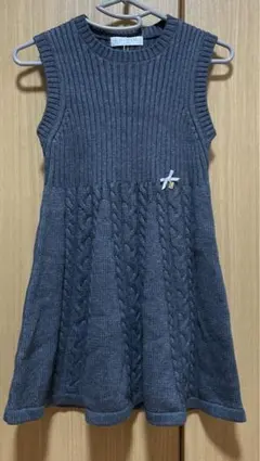 CHOPIN. グレー ノースリーブ　ニット　ワンピース120 新品　タグ付き