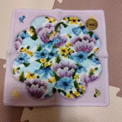 モ*ニ様 FEILER 花柄タオルハンカチ 薄紫