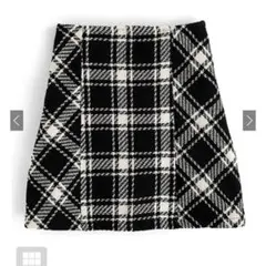 GRL バックリボンツイードチェックミニスカート gm699