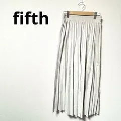 美品　fifth フィフス　ベージュ　プリーツ　ロングスカート　エレガント　M