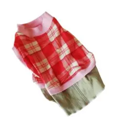 セール・秋冬・S小型犬・裏毛チェック・スカート・犬服・わんこ服・ドッグウエア