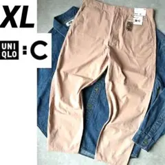 【新品タグ付】UNIQLO : C ワイドテーパードパンツ ピンクXL 希少完売