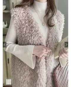 GRL ハイネックベルスリーブリブニットトップス［k9064b］アイボリー L