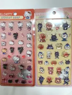 キティ　アンパンマン　ジュエリードロップシール　２枚セット