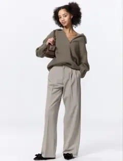 新品☆GU タックワイドパンツ XLサイズ