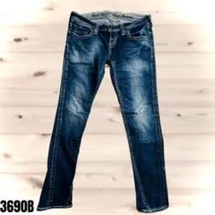 RODEO CROWNS ダークブルースリムフィットデニム 3690