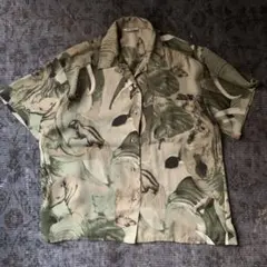 希少 90s アニマル柄 柄シャツ レトロ vintage 一点物 古着 大人気