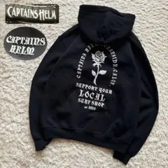 CAPTAINS HELM 薔薇 ローズ 発泡プリント 立体デザイン パーカー