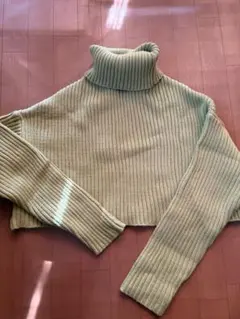 GRL リブ編み タートルネック セーター F