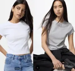 UNIQLOミニT ホワイト グレー 2枚セット Lサイズ 大人気