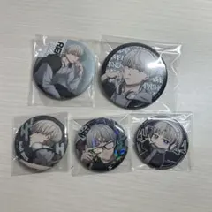 梶蓮　缶バッジ5個セット　一番くじ　眼鏡