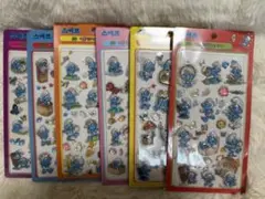 韓国　スマーフ　シール　6枚セット