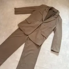 ブラウン フリース パンツセットアップ