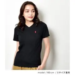 Polo Ralph Lauren 黒 Vネック Tシャツ Lサイズ