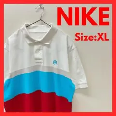 【美品】古着　ナイキ　ピンウィール風車ロゴ　ポロシャツ　メンズ　XL