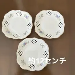 embrasser プレート 小皿 透かし彫り 花柄小皿3枚