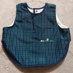 ファミリア お食事エプロン 青系チェック