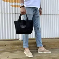 大人コーデ☆LUSSO SURF ロングビーチトートバッグ　ブラック