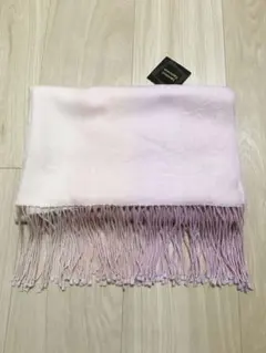 ストール　マフラー　ピンク色グラデーション　　ウール 100%