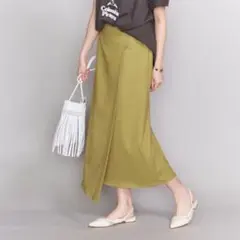 BEAUTY&YOUTH BY リネンライクラップスカート ウォッシャブル