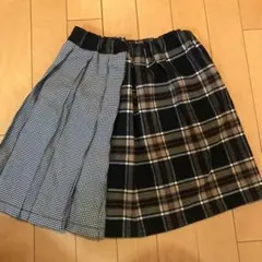GU  プリーツスカート　130㎝　極美品　チェック柄　千鳥柄