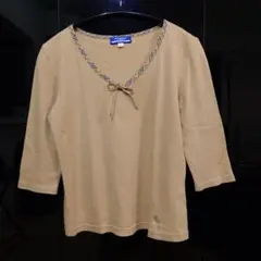 三陽商会 BURBERRY BLUE LABEL Vネック　五分袖カットソー