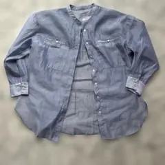 earth music&ecologe 　シアーバンドカラーシャツ