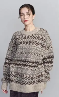 UNITED ARROWS ノルディック ジャガード カーディガン - メルカリ