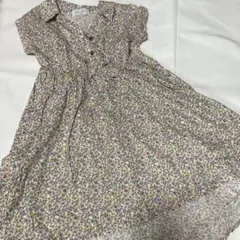 130㎝花柄ワンピース　【同梱割引あり】