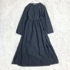 美品✨ne quittez pas 半袖 コットンラップワンピース カシュクール