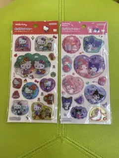 正規品　ポップデコパーティーわたあめカプセルシール　キティー、マイメロセット