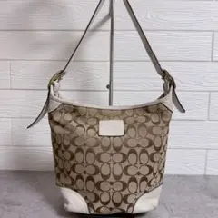 No.187 COACH コーチ F12390 シグネチャー ショルダー バッグ