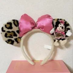 ミニーマウス ヒョウ柄カチューシャ
