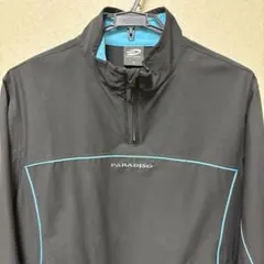 PARADISO ハーフジップ スポーツジャケット 黒/青