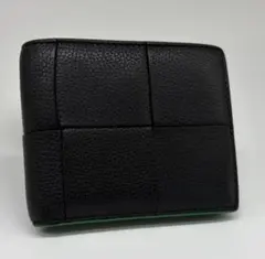 ボッテガヴェネタ　カセット　イントレチャート　二つ折り財布　ブラック