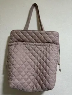 ココディール　キルティングトートバッグ　モカピンク