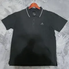 【R1080】adidas 半袖ポロシャツ フリーサイズ　ブラックのサムネイル