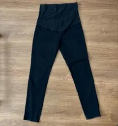 無印良品　ストレッチ天竺編み　腹巻き付きレギンス(十分丈/マタニティ)