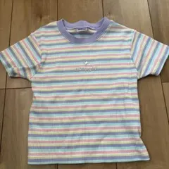 ANAP GIRL マルチボーダー リブTシャツ Sサイズのサムネイル